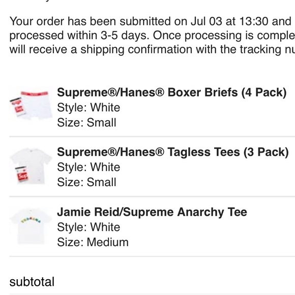 Supreme Jamie Reid Anarchy Tee M - Picture 5 of 5